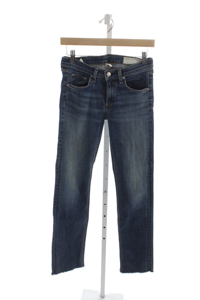 Rag & Bone Jean Women Skinny Jeans Blue Denim Mid-Rise Inseam 30 Size 27