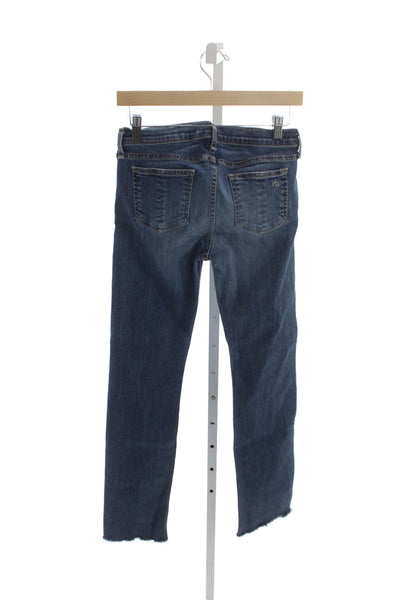 Rag & Bone Jean Women Skinny Jeans Blue Denim Mid-Rise Inseam 30 Size 27