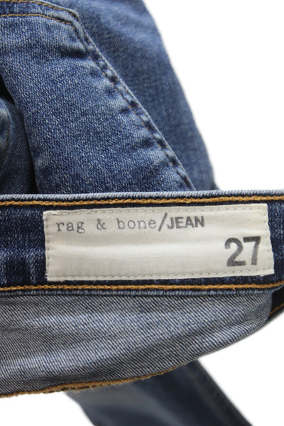 Rag & Bone Jean Women Skinny Jeans Blue Denim Mid-Rise Inseam 30 Size 27