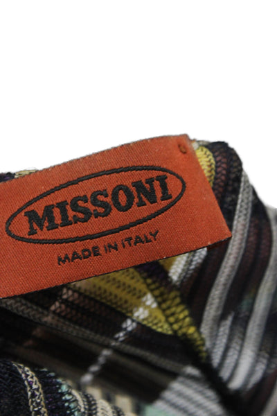 Missoni Womens Multicolor Striped Rayon V-Neck Cardigan Long Sleeve Size S