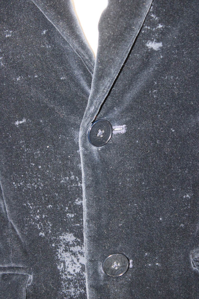 Ralph Lauren Womens Blue Pant Suit Blazer Long Sleeve Button Cotton Size 4