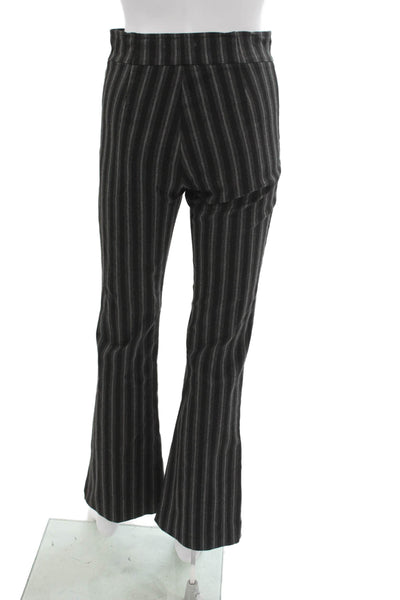 Avenue Montaigne Women Black Striped Dress Pants Pull On Business Size 2