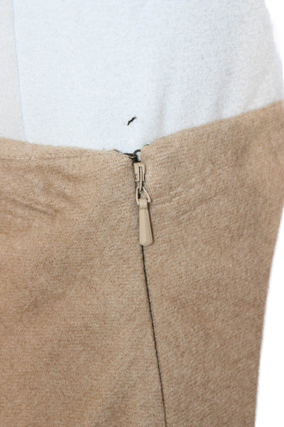 Ralph Lauren Women Beige Camel Hair Trumpet Skirt Long Size 2