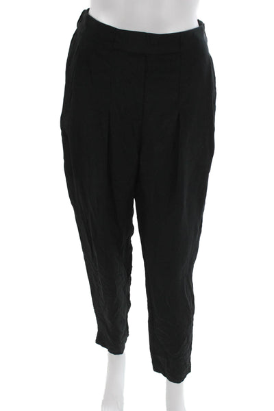 3.1 Phillip Lim Unisex Adults Black Silk Dress Pants Pull On Size 0