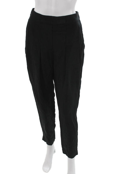 3.1 Phillip Lim Unisex Adults Black Silk Dress Pants Pull On Size 0