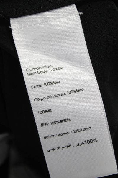 3.1 Phillip Lim Unisex Adults Black Silk Dress Pants Pull On Size 0