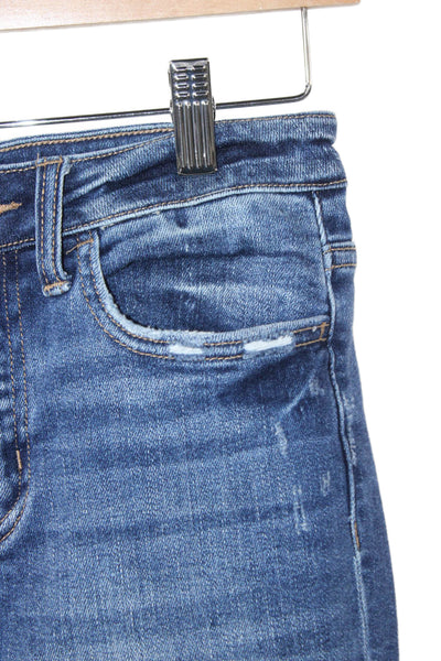 Flying Monkey Womens Bootcut Jeans Blue Mid Rise Button Size 24