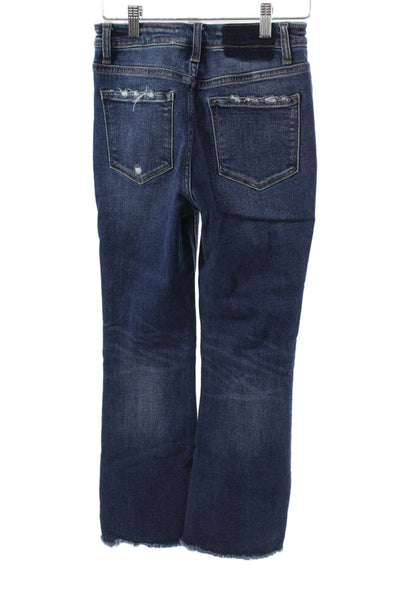 Flying Monkey Womens Bootcut Jeans Blue Mid Rise Button Size 24