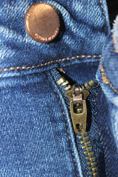 Flying Monkey Womens Bootcut Jeans Blue Mid Rise Button Size 24