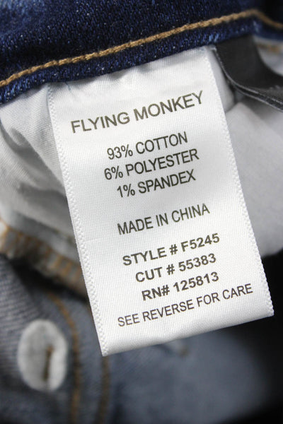 Flying Monkey Womens Bootcut Jeans Blue Mid Rise Button Size 24