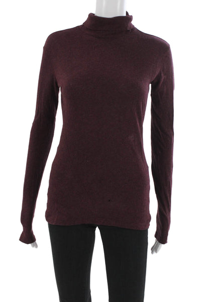 Rag & Bone Womens Red Turtleneck Long Sleeve T Shirt 100% Cotton Size XS