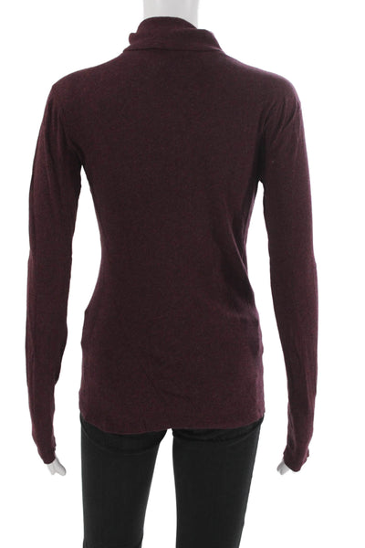 Rag & Bone Womens Red Turtleneck Long Sleeve T Shirt 100% Cotton Size XS