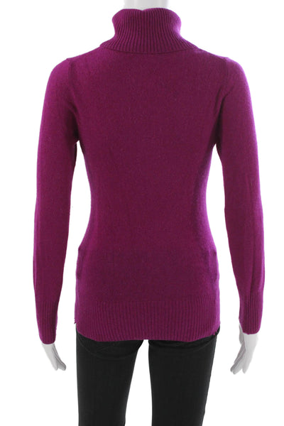 J Crew Women Purple Cashmere Turtleneck Pullover Long Sleeve Size XS