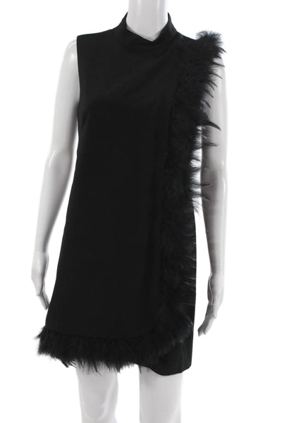Nanette Lepore Womens Mini Dress Black High Neck Sleeveless Size 2