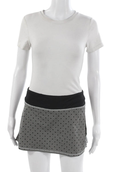 Lululemon Women Pleated Skort Black Polyester Sports Size 6