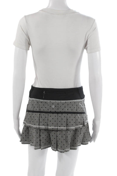 Lululemon Women Pleated Skort Black Polyester Sports Size 6
