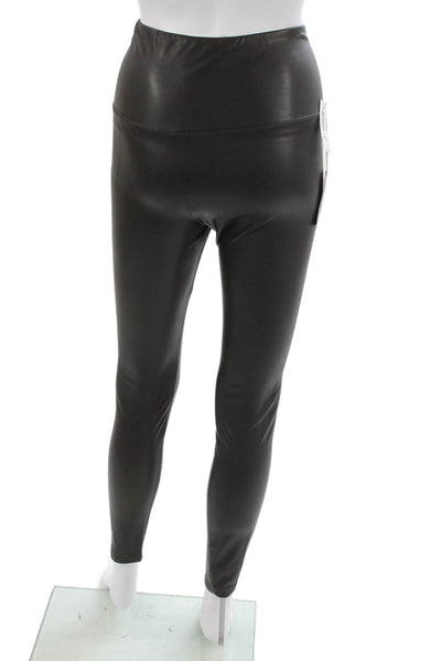 Wilfred Women Black Ankle Leggings Polyurethane Modern Solid Fall Size S