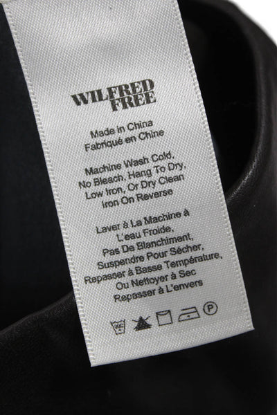 Wilfred Women Black Ankle Leggings Polyurethane Modern Solid Fall Size S