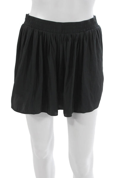 BCBGMAXAZRIA Womens Flare Skirt Black Polyester Pull On Casual Size XS