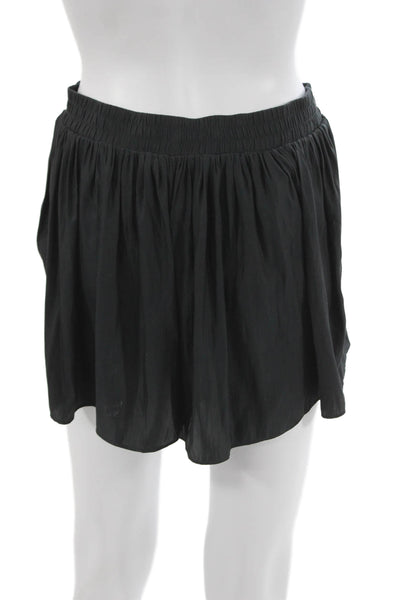 BCBGMAXAZRIA Womens Flare Skirt Black Polyester Pull On Casual Size XS