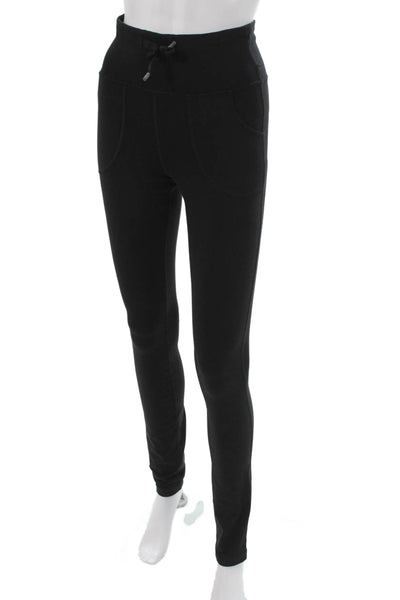 Lululemon Women Black Jogger Leggings Nylon Athletic Size 4