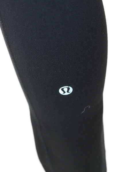 Lululemon Women Black Jogger Leggings Nylon Athletic Size 4