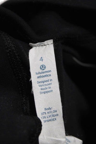 Lululemon Women Black Jogger Leggings Nylon Athletic Size 4