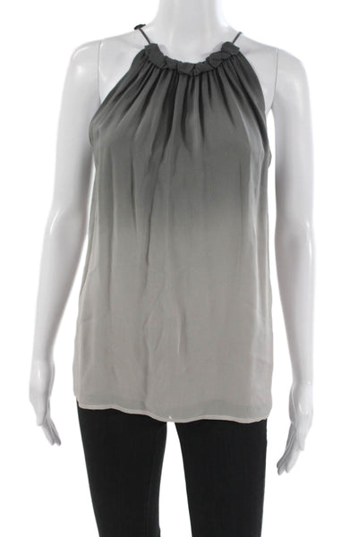Vince Womens Silk Halter Tank Gray Sleeveless Size XS