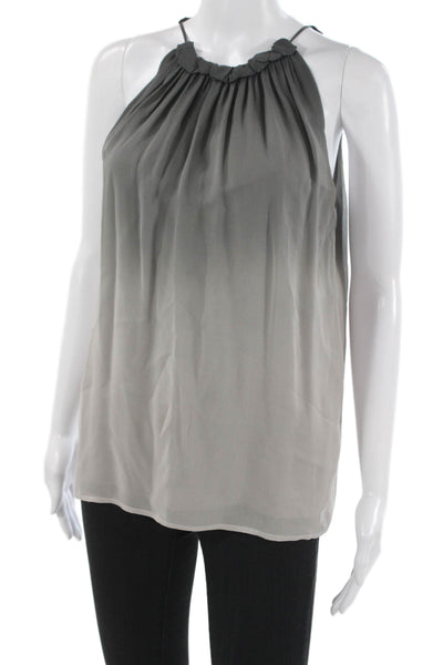 Vince Womens Silk Halter Tank Gray Sleeveless Size XS