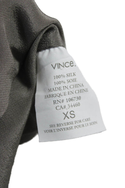 Vince Womens Silk Halter Tank Gray Sleeveless Size XS