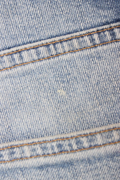 Veronica Beard Unisex Adults Tapered High Rise Blue Cotton Blend Jeans Size 24