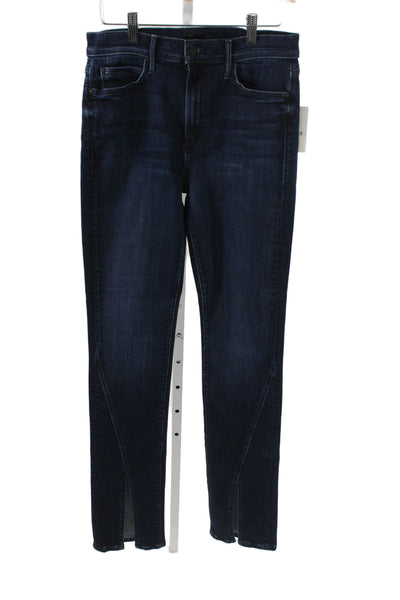 Mother Womens Skinny Jeans Blue Mid-Rise Cotton 33 Inseam Size 29