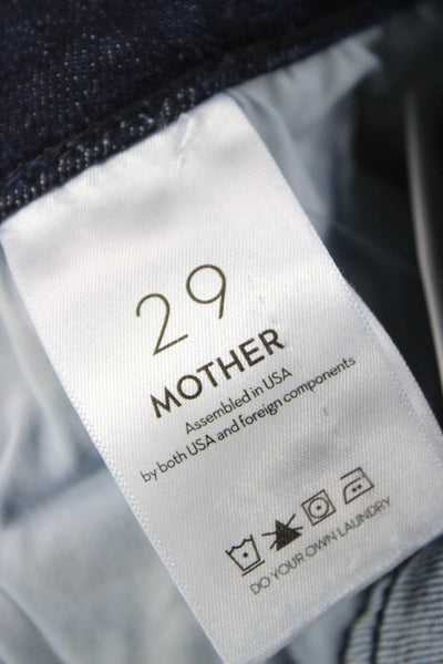 Mother Womens Skinny Jeans Blue Mid-Rise Cotton 33 Inseam Size 29
