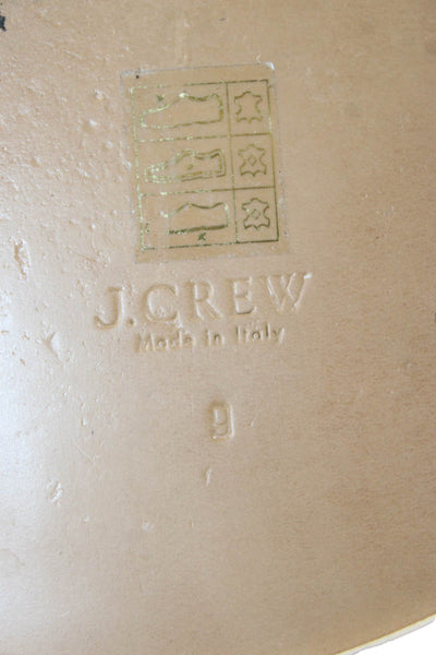 J Crew Women's Open Toe Zip Gladiator Flat Sandals Beige Size 9