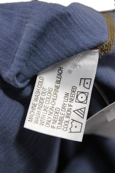 Orvis Unisex Basic Blue V-Neck Cotton Short Sleeve T-Shirt Size L