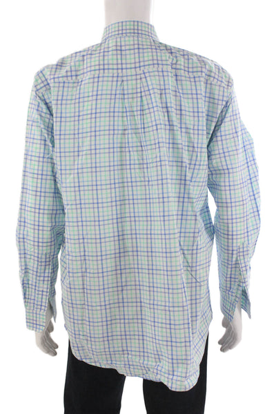 Vineyard Vines Mens Button Up Long Sleeve Check Cotton Size L