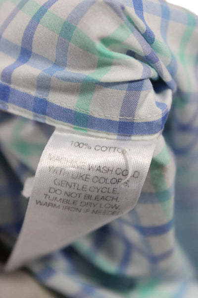 Vineyard Vines Mens Button Up Long Sleeve Check Cotton Size L