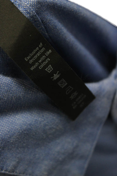 Lululemon Mens Blue Button Up Collared Long Sleeve Shirt Size L