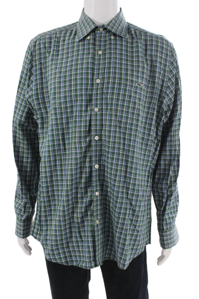 Vineyard Vines Men Button Up Shirt Multicolor Plaid Long Sleeve Size L