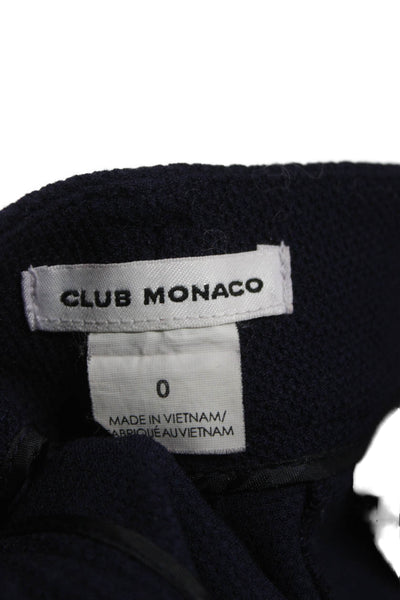 Club Monaco Unisex Adults Cropped Blue Pants Zip Closure Size 0