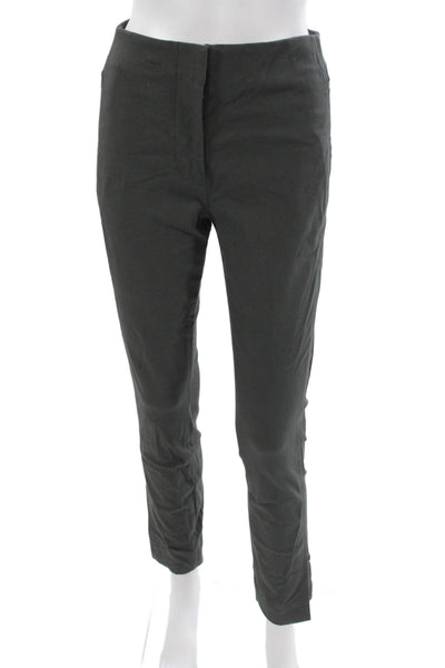 Club Monaco Women Ankle Pants Gray Cotton Blend Zip Size 0