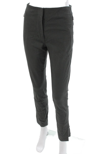Club Monaco Women Ankle Pants Gray Cotton Blend Zip Size 0