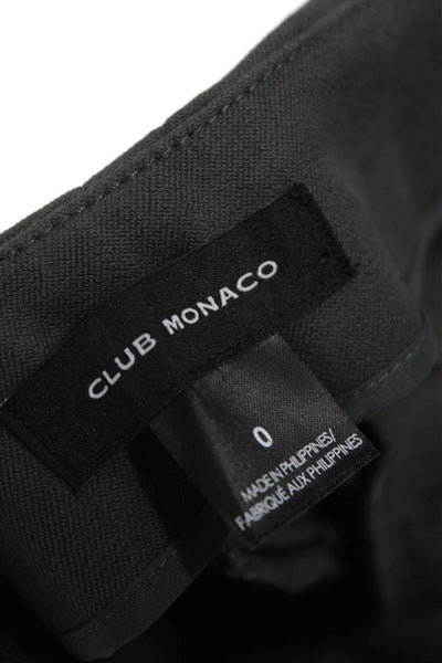 Club Monaco Women Ankle Pants Gray Cotton Blend Zip Size 0