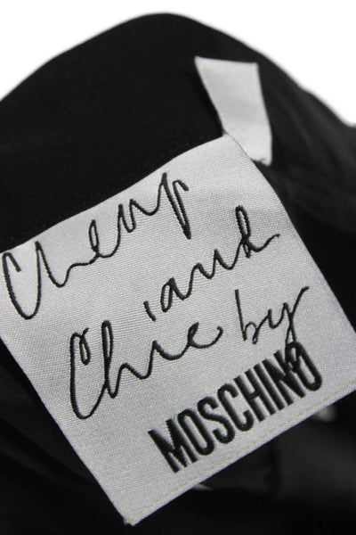 Moschino Cheap & Chic Womens Black Acetate Pencil Skirt Knee Length Size 6