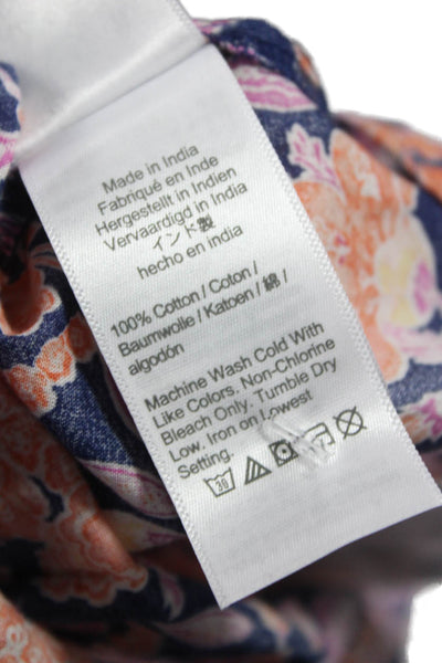 J Crew Women Basic Floral Cotton Scoop Neck Short Sleeve Dress Size XS