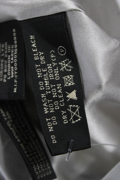 Ralph Lauren Black Label Women Fit & Flare Silver Midi Dress Size 2