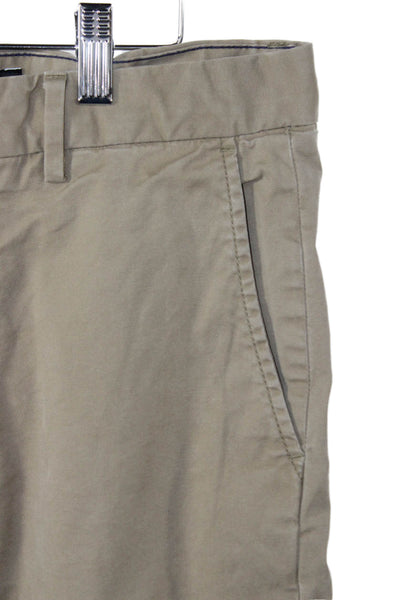 Banana Republic Mens Chino Pants Green Button Closure Size 29