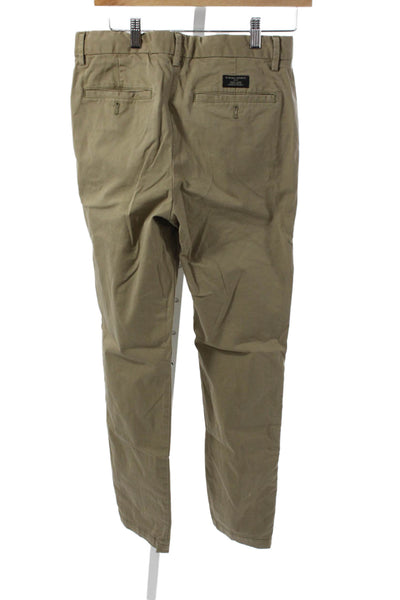 Banana Republic Mens Chino Pants Green Button Closure Size 29