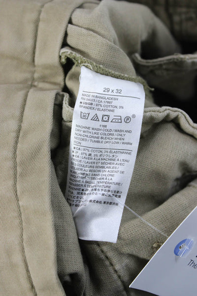 Banana Republic Mens Chino Pants Green Button Closure Size 29