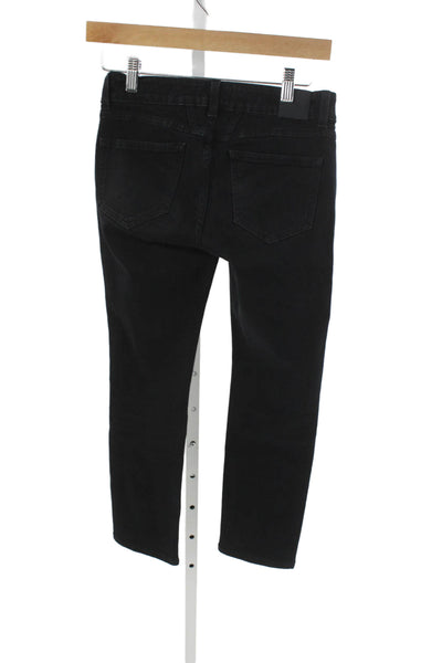 Closed Women Skinny Black Jeans Mid Rise Button Cotton Size 26